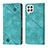 Custodia Portafoglio In Pelle Cover con Supporto YB1 per Samsung Galaxy M32 4G Verde