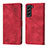 Custodia Portafoglio In Pelle Cover con Supporto YB1 per Samsung Galaxy S21 FE 5G Rosso