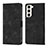 Custodia Portafoglio In Pelle Cover con Supporto YB1 per Samsung Galaxy S22 5G Nero