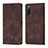 Custodia Portafoglio In Pelle Cover con Supporto YB1 per Sony Xperia 10 IV Marrone