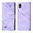 Custodia Portafoglio In Pelle Cover con Supporto YB1 per Sony Xperia Ace III Viola