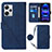 Custodia Portafoglio In Pelle Cover con Supporto YB1 per Xiaomi Redmi Note 12 Explorer Blu