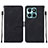 Custodia Portafoglio In Pelle Cover con Supporto YB2 per Huawei Honor X6a Nero