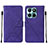 Custodia Portafoglio In Pelle Cover con Supporto YB2 per Huawei Honor X6a Viola