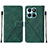 Custodia Portafoglio In Pelle Cover con Supporto YB2 per Huawei Honor X8b Verde