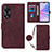 Custodia Portafoglio In Pelle Cover con Supporto YB3 per Oppo A58 5G Rosso