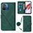 Custodia Portafoglio In Pelle Cover con Supporto YB3 per Xiaomi Redmi 12C 4G Verde