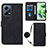 Custodia Portafoglio In Pelle Cover con Supporto YB3 per Xiaomi Redmi Note 12 5G Nero