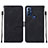 Custodia Portafoglio In Pelle Cover con Supporto YB4 per Motorola Moto G Play (2023) Nero