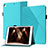 Custodia Portafoglio In Pelle Cover con Supporto YX1 per Apple iPad 10.2 (2020) Azzurro