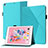 Custodia Portafoglio In Pelle Cover con Supporto YX1 per Apple iPad Air 2 Azzurro