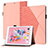 Custodia Portafoglio In Pelle Cover con Supporto YX1 per Apple iPad Air 2 Oro Rosa