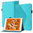 Custodia Portafoglio In Pelle Cover con Supporto YX1 per Apple iPad Mini 4 Azzurro