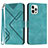 Custodia Portafoglio In Pelle Cover con Supporto YX1 per Apple iPhone 14 Pro Verde