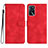 Custodia Portafoglio In Pelle Cover con Supporto YX1 per Oppo A54s Rosso