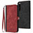 Custodia Portafoglio In Pelle Cover con Supporto YX1 per Sony Xperia 1 IV Rosso
