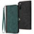 Custodia Portafoglio In Pelle Cover con Supporto YX1 per Sony Xperia 10 IV Verde