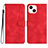 Custodia Portafoglio In Pelle Cover con Supporto YX2 per Apple iPhone 13 Rosso Rosa