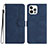 Custodia Portafoglio In Pelle Cover con Supporto YX2 per Apple iPhone 14 Pro Blu