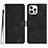 Custodia Portafoglio In Pelle Cover con Supporto YX2 per Apple iPhone 14 Pro Nero