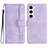 Custodia Portafoglio In Pelle Cover con Supporto YX2 per Samsung Galaxy S22 Plus 5G Viola