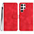 Custodia Portafoglio In Pelle Cover con Supporto YX2 per Samsung Galaxy S22 Ultra 5G Rosso