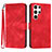 Custodia Portafoglio In Pelle Cover con Supporto YX3 per Samsung Galaxy S23 Ultra 5G Rosso