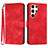 Custodia Portafoglio In Pelle Cover con Supporto YX3 per Samsung Galaxy S25 Ultra 5G Rosso