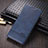 Custodia Portafoglio In Pelle Cover con Supporto YZ2 per Oppo A58 5G Blu