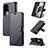 Custodia Portafoglio In Pelle Cover con Supporto YZ3 per Oppo Reno10 Pro+ Plus 5G