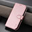 Custodia Portafoglio In Pelle Cover con Supporto YZ5 per Apple iPhone 14 Pro Max Oro Rosa