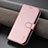 Custodia Portafoglio In Pelle Cover con Supporto YZ5 per Apple iPhone 14 Pro Oro Rosa