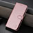 Custodia Portafoglio In Pelle Cover con Supporto YZ5 per Apple iPhone 14 Rosa Caldo