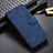 Custodia Portafoglio In Pelle Cover con Supporto YZ6 per Oppo A58 5G Blu
