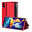 Custodia Portafoglio In Pelle Cover con Supporto ZL1 per Samsung Galaxy A11 Rosso