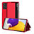 Custodia Portafoglio In Pelle Cover con Supporto ZL1 per Samsung Galaxy A72 5G Rosso