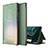 Custodia Portafoglio In Pelle Cover con Supporto ZL1 per Samsung Galaxy M21s Verde