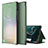 Custodia Portafoglio In Pelle Cover con Supporto ZL1 per Samsung Galaxy S22 5G Verde