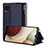 Custodia Portafoglio In Pelle Cover con Supporto ZL2 per Samsung Galaxy A12 Nacho Blu