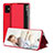Custodia Portafoglio In Pelle Cover con Supporto ZL2 per Samsung Galaxy A51 5G Rosso