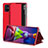 Custodia Portafoglio In Pelle Cover con Supporto ZL2 per Samsung Galaxy M51 Rosso
