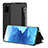 Custodia Portafoglio In Pelle Cover con Supporto ZL2 per Samsung Galaxy S20 5G Nero