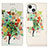 Custodia Portafoglio In Pelle Fantasia Modello Cover con Supporto A07 per Apple iPhone 13 Multicolore