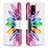 Custodia Portafoglio In Pelle Fantasia Modello Cover con Supporto B01F per Oppo A95 4G Multicolore