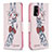 Custodia Portafoglio In Pelle Fantasia Modello Cover con Supporto B01F per Oppo A95 4G Rosa