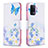 Custodia Portafoglio In Pelle Fantasia Modello Cover con Supporto B01F per Oppo F19 Pro Blu