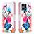 Custodia Portafoglio In Pelle Fantasia Modello Cover con Supporto B01F per Oppo Reno7 4G