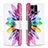 Custodia Portafoglio In Pelle Fantasia Modello Cover con Supporto B01F per Oppo Reno8 4G Multicolore