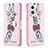 Custodia Portafoglio In Pelle Fantasia Modello Cover con Supporto B01F per Oppo Reno8 Lite 5G