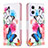 Custodia Portafoglio In Pelle Fantasia Modello Cover con Supporto B01F per Oppo Reno8 Lite 5G Colorato